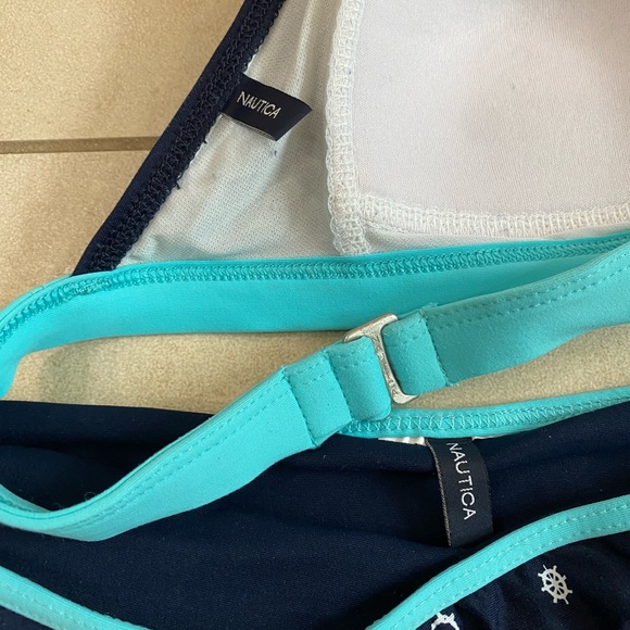 Nautica Navy Bikini with Aqua Accents - Picture 3 of 5